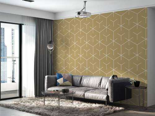 Geometric hexagons, gold