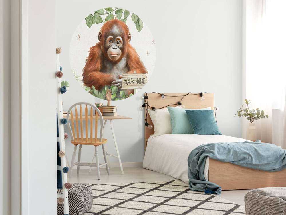 Young orangutan in the jungle