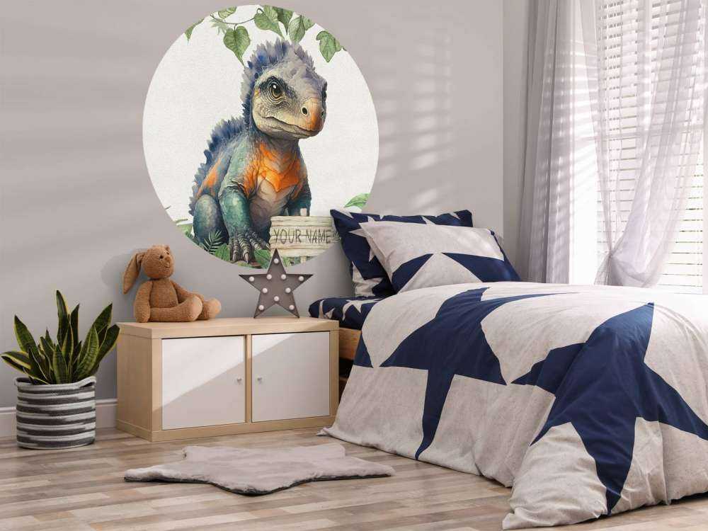 Baby ankylosaurus in the jungle