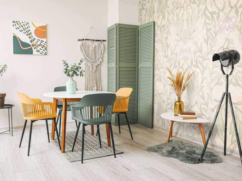 Morris floral damask - peach fuzz