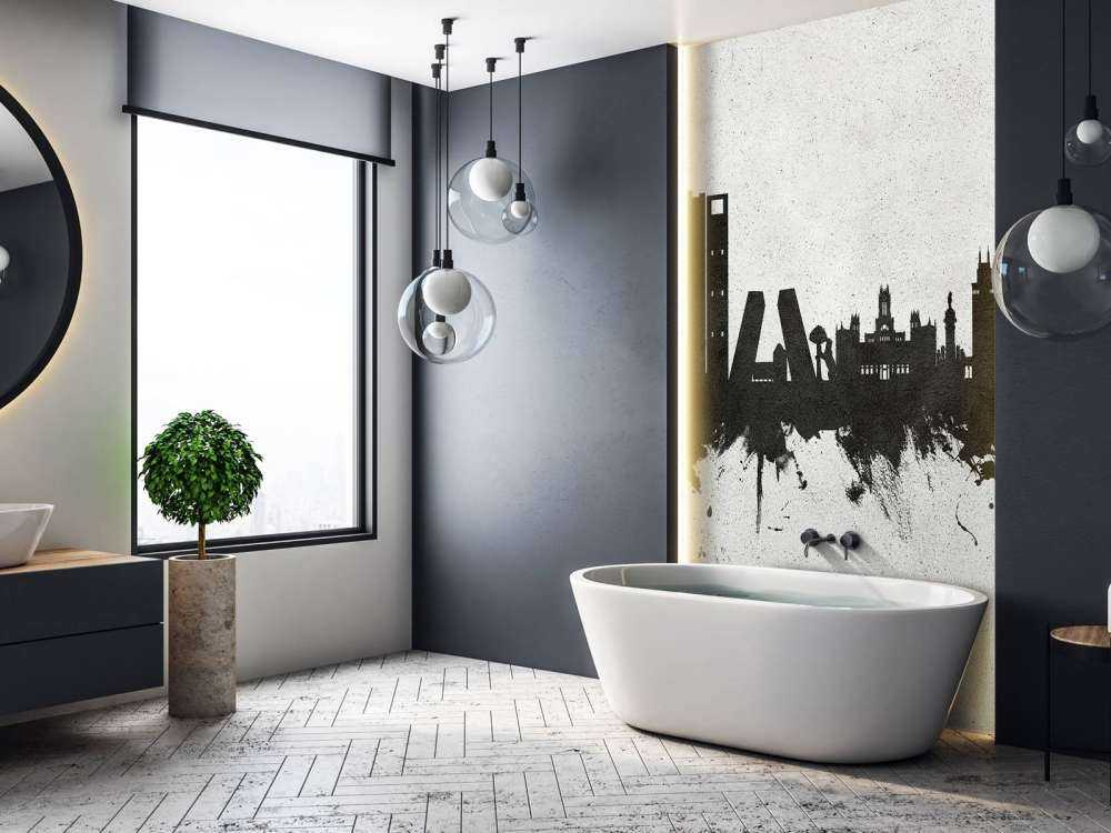 Watercolor skyline, Madrid