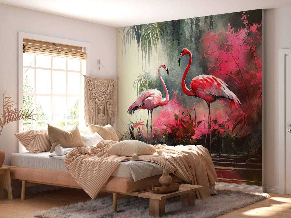 Carmine Flamingo Sketch