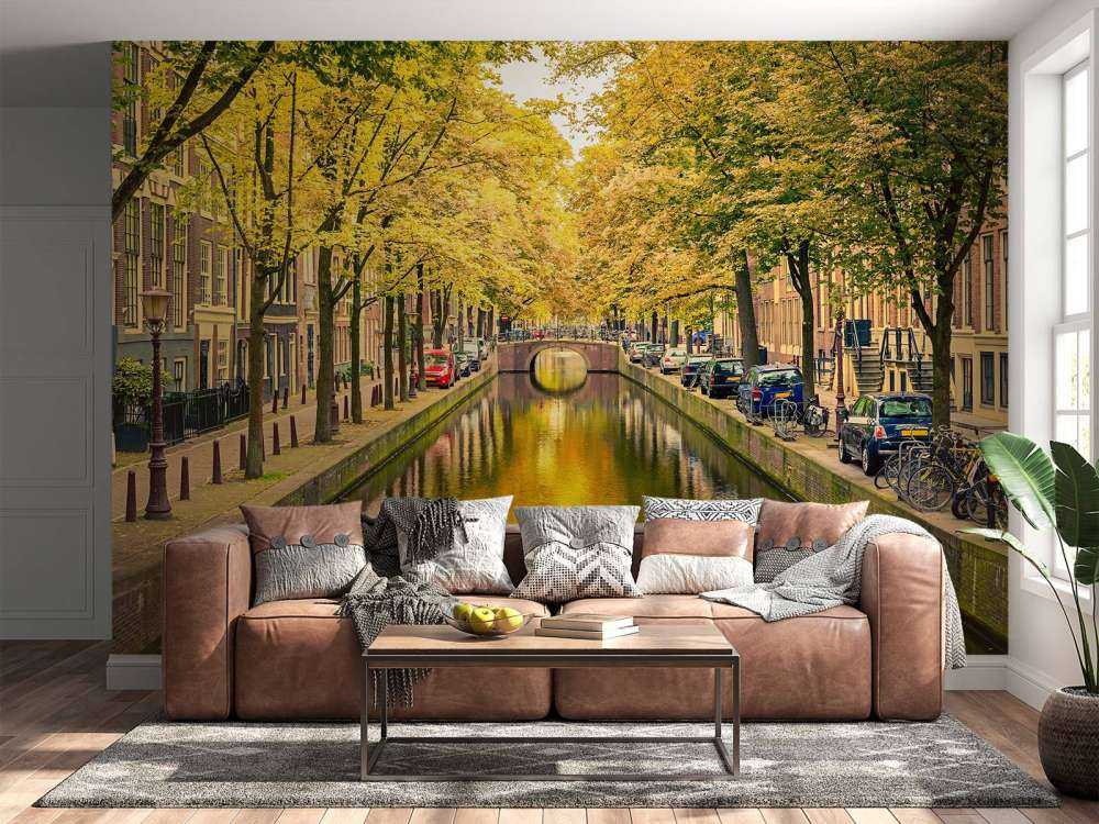 Brug over een kanaal in Amsterdam