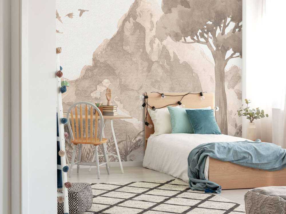 Mountain in watercolour