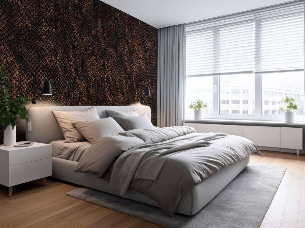 Snake skin with copper colour