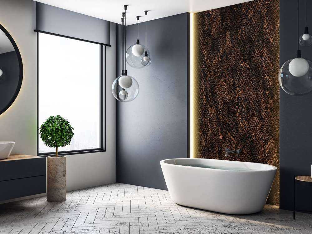 Snake skin with copper colour