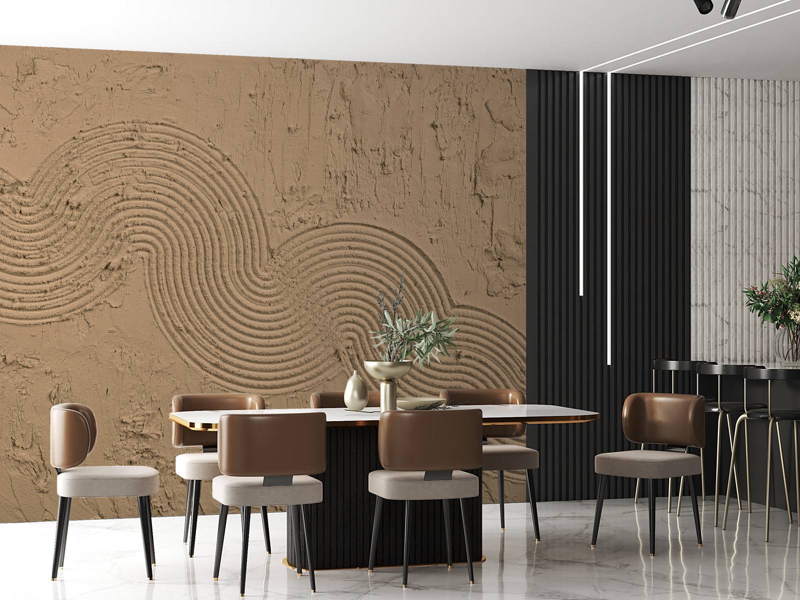 Zen Garden Texture in brown