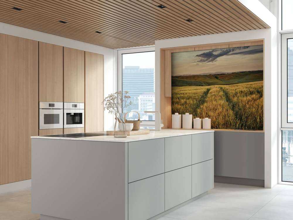 Grain field with tracks