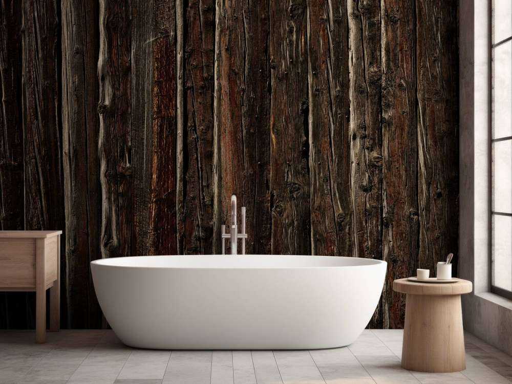 Rough wood with nails