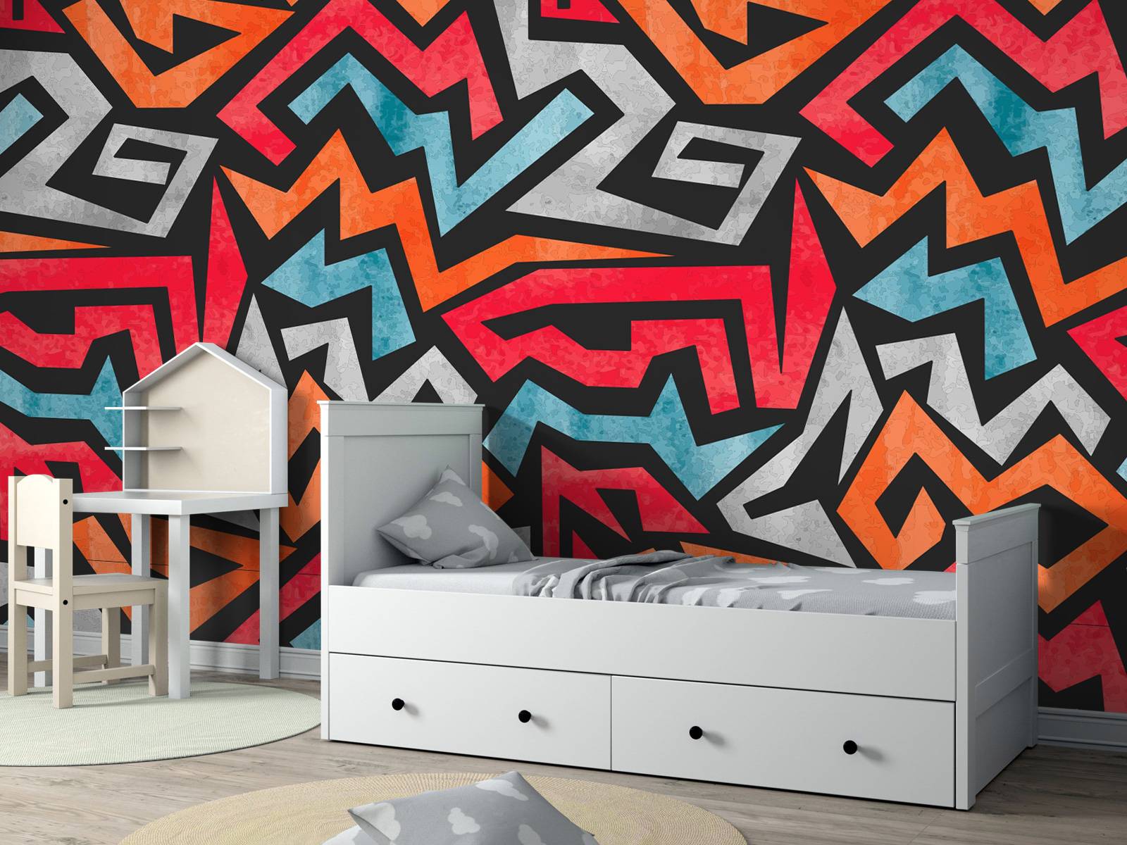 Colourful graphic print
