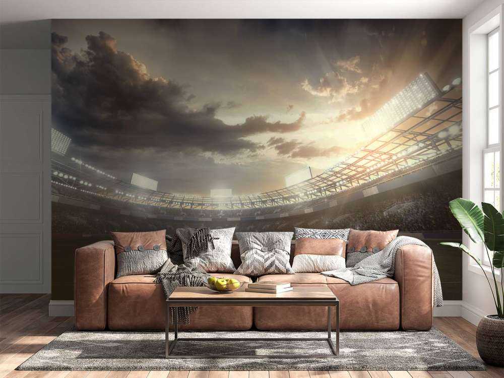 Stadium at sunset