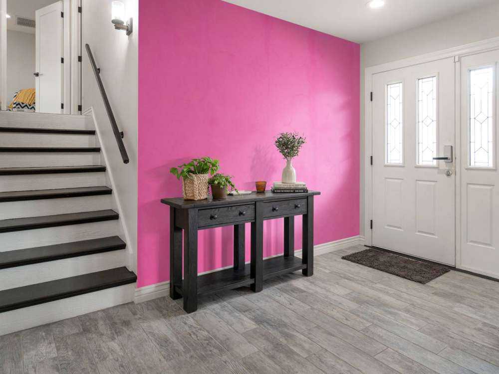 Fuchsia pink concrete