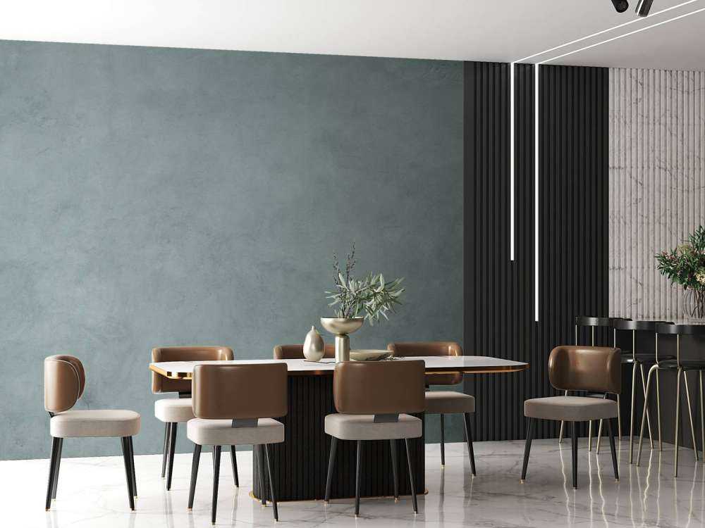 Concrete with shades of green