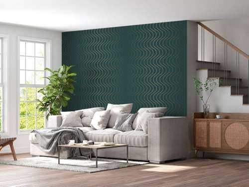 Wavy teal pattern