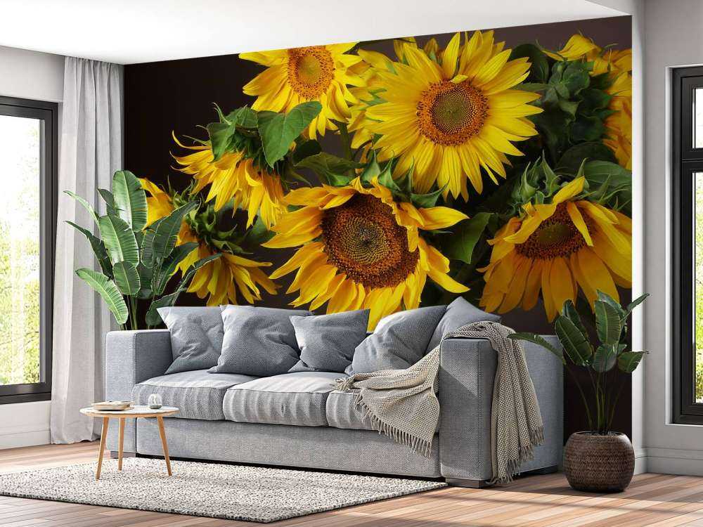 Sunflowers and berries