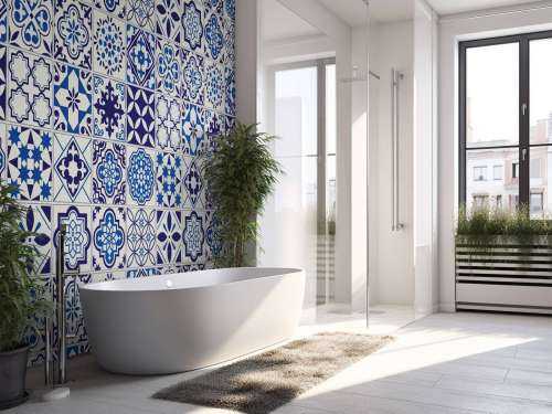 Blue tiles