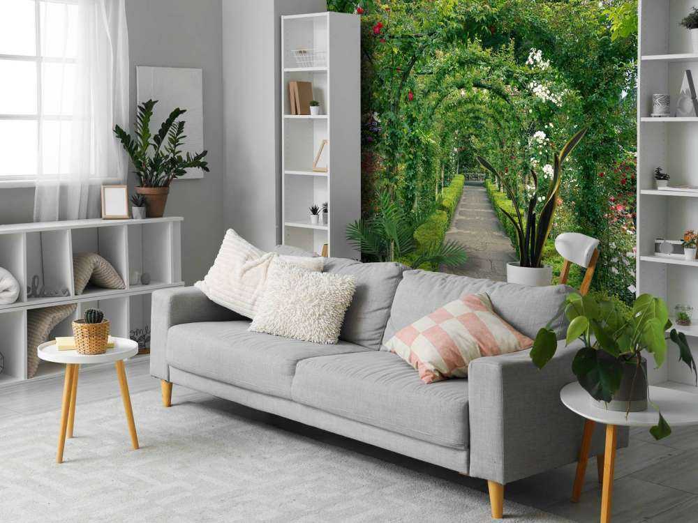 Path through rose garden