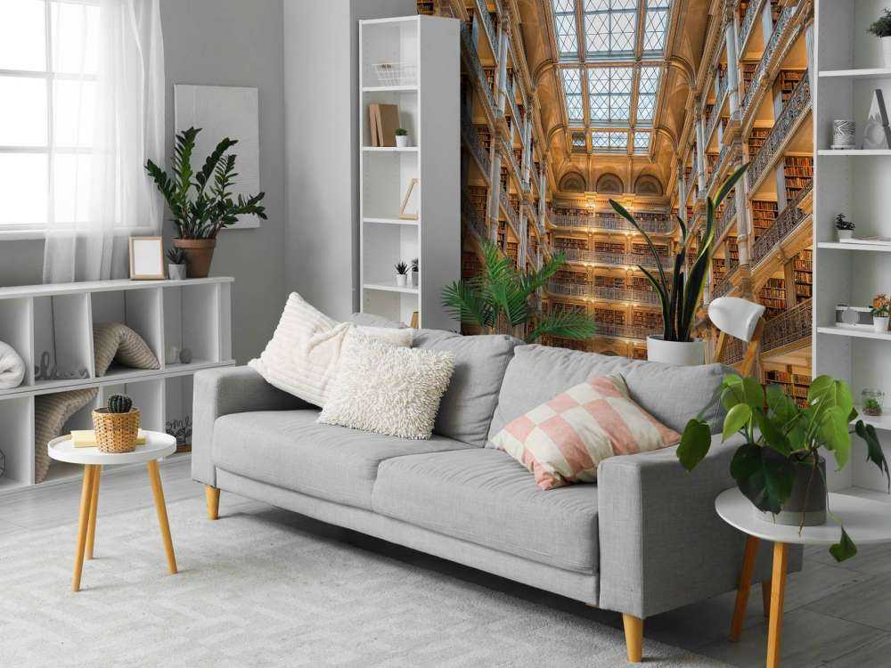 Illuminated literature room