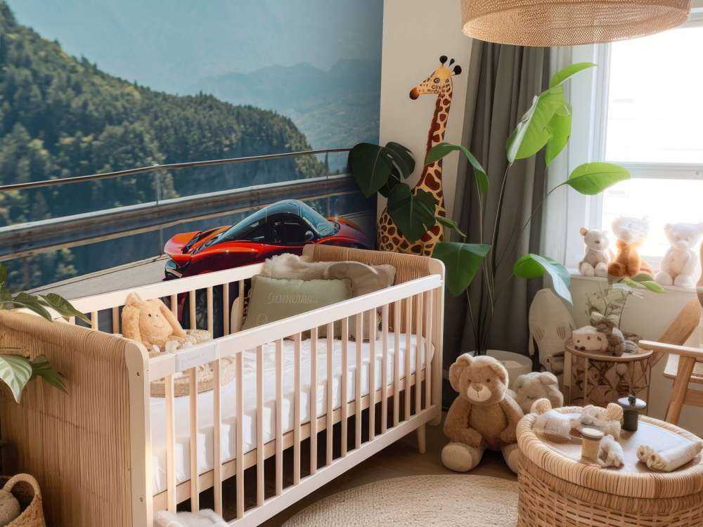 Driving through mountain scenery