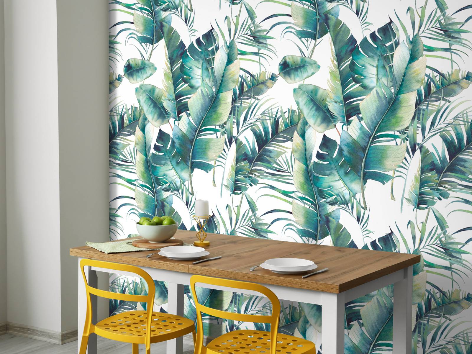 Painted palm leaves