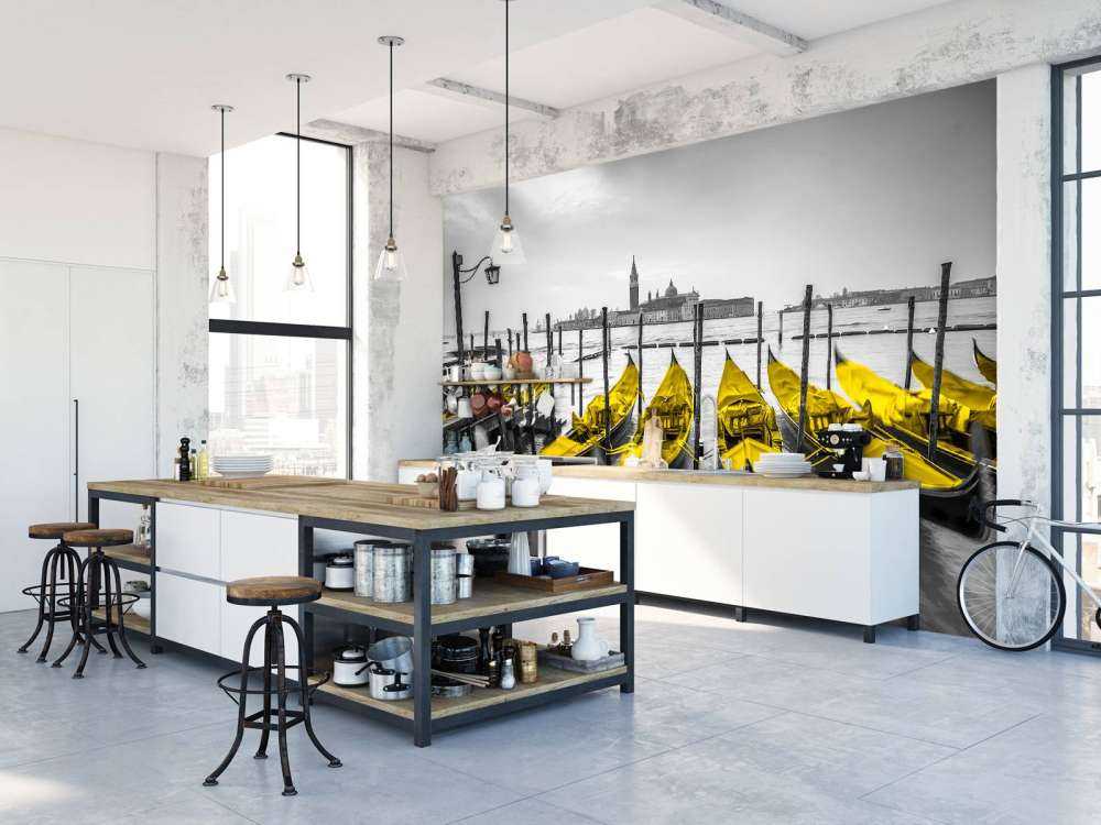 Gondolas along the canal