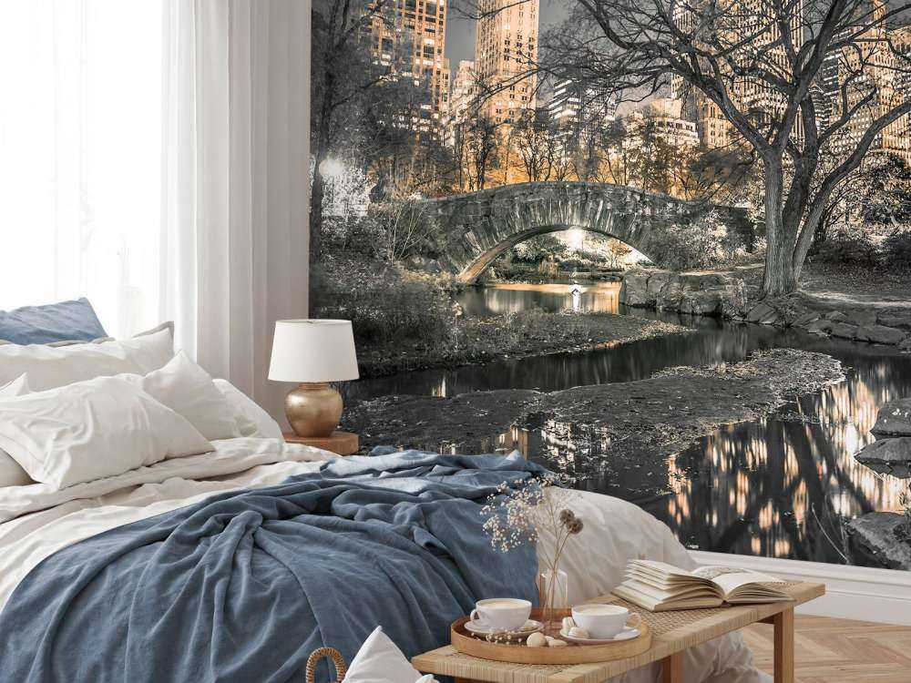 Central park in the evening