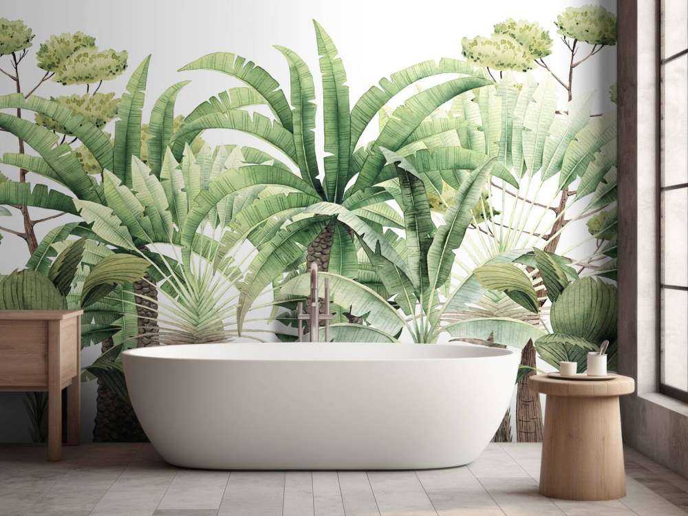 Painted palm trees