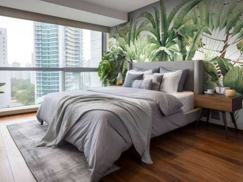 Painted palm trees