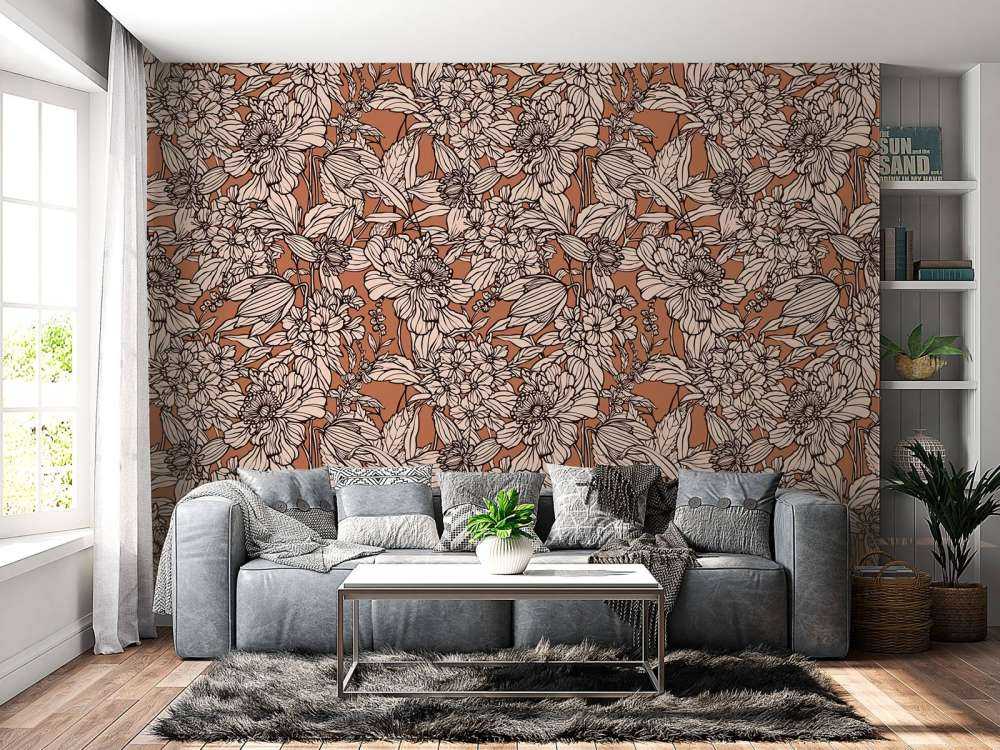 Terracotta Botanical Lines