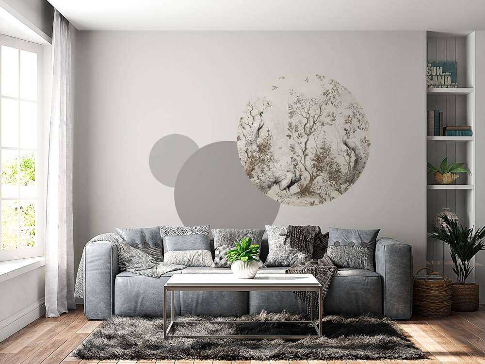 Peacocks in Pastoral Serenity