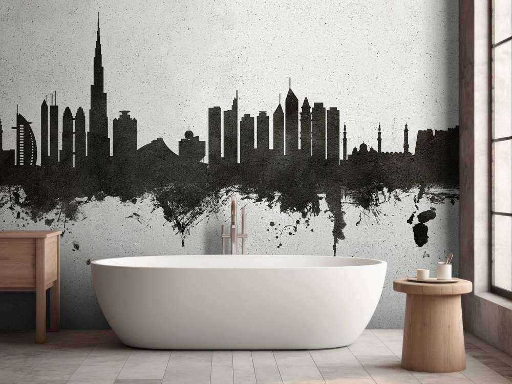 Watercolor skyline, Dubai