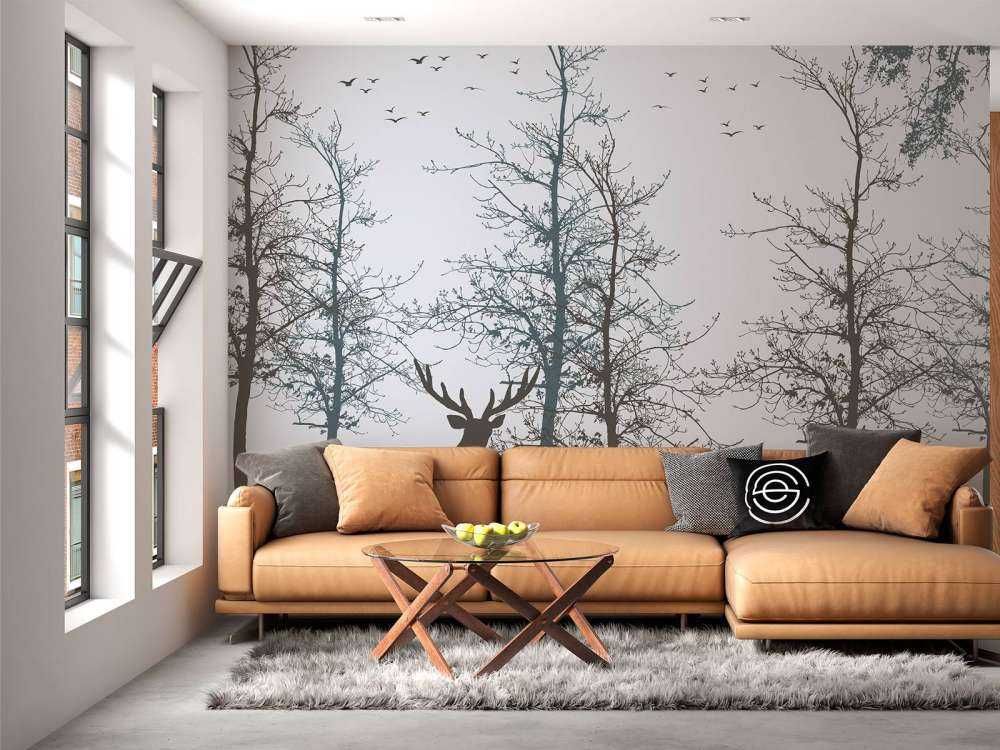 Winter Contour Forest Silence