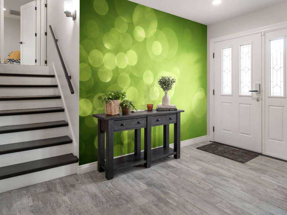 Abstract green circles