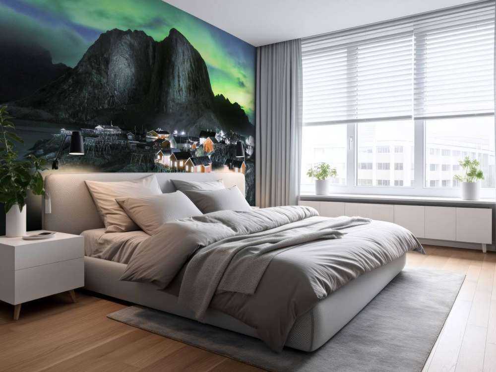 Northern lights above Hamnøy