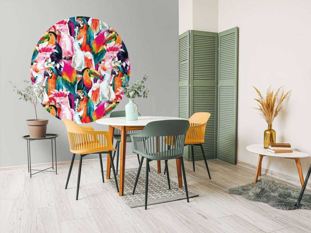 Tropical coloured birds