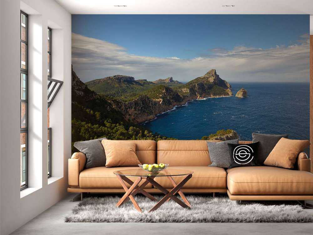 Flared rock in the sea