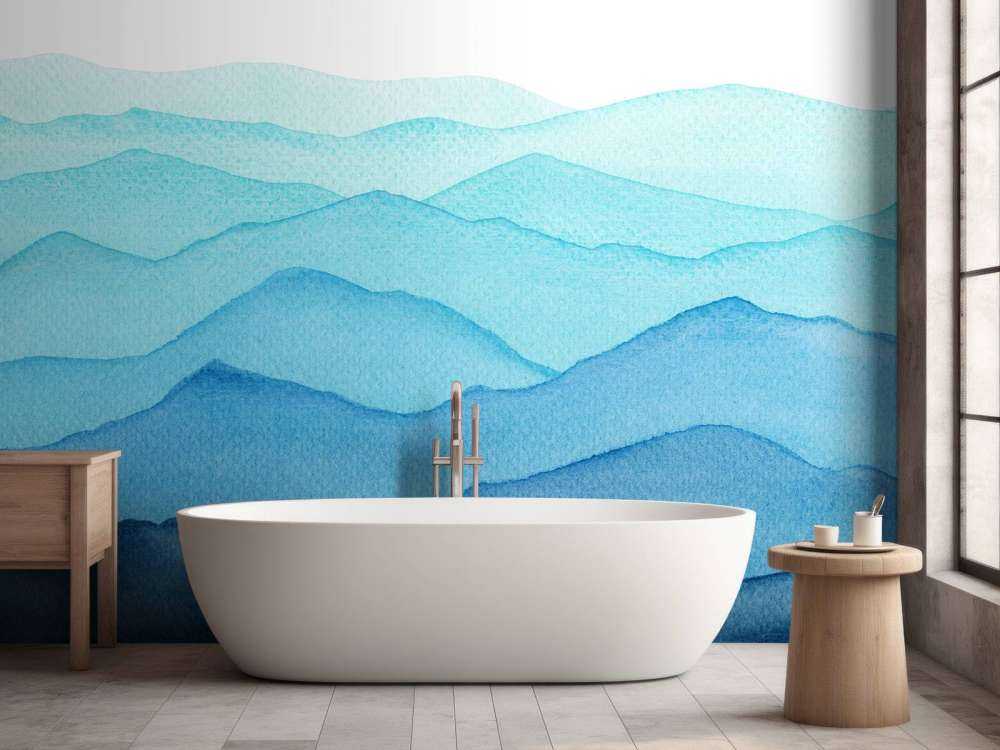 Watercolor mountains