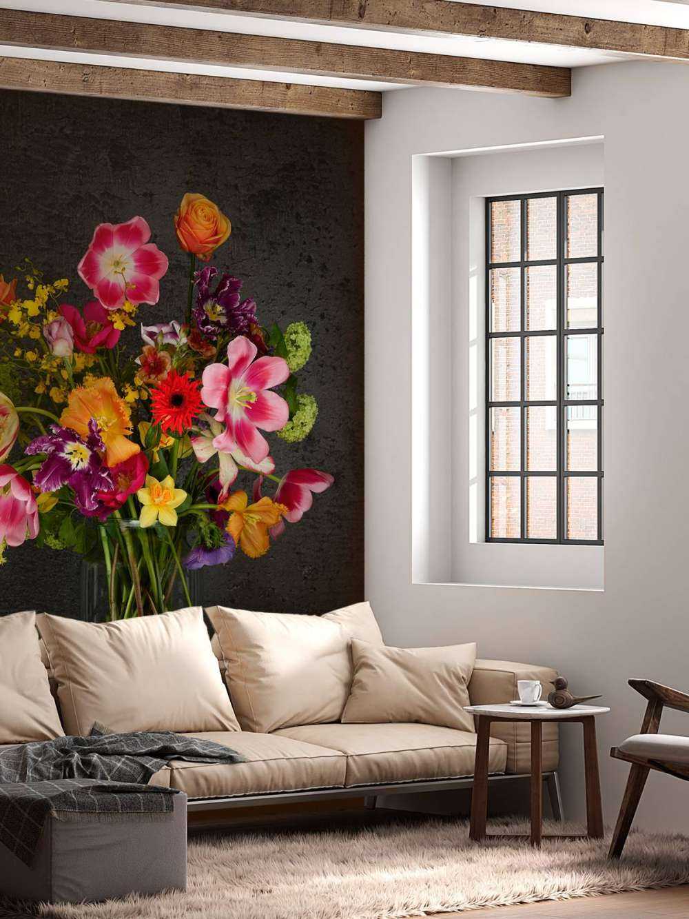 Colourful bouquet of flowers