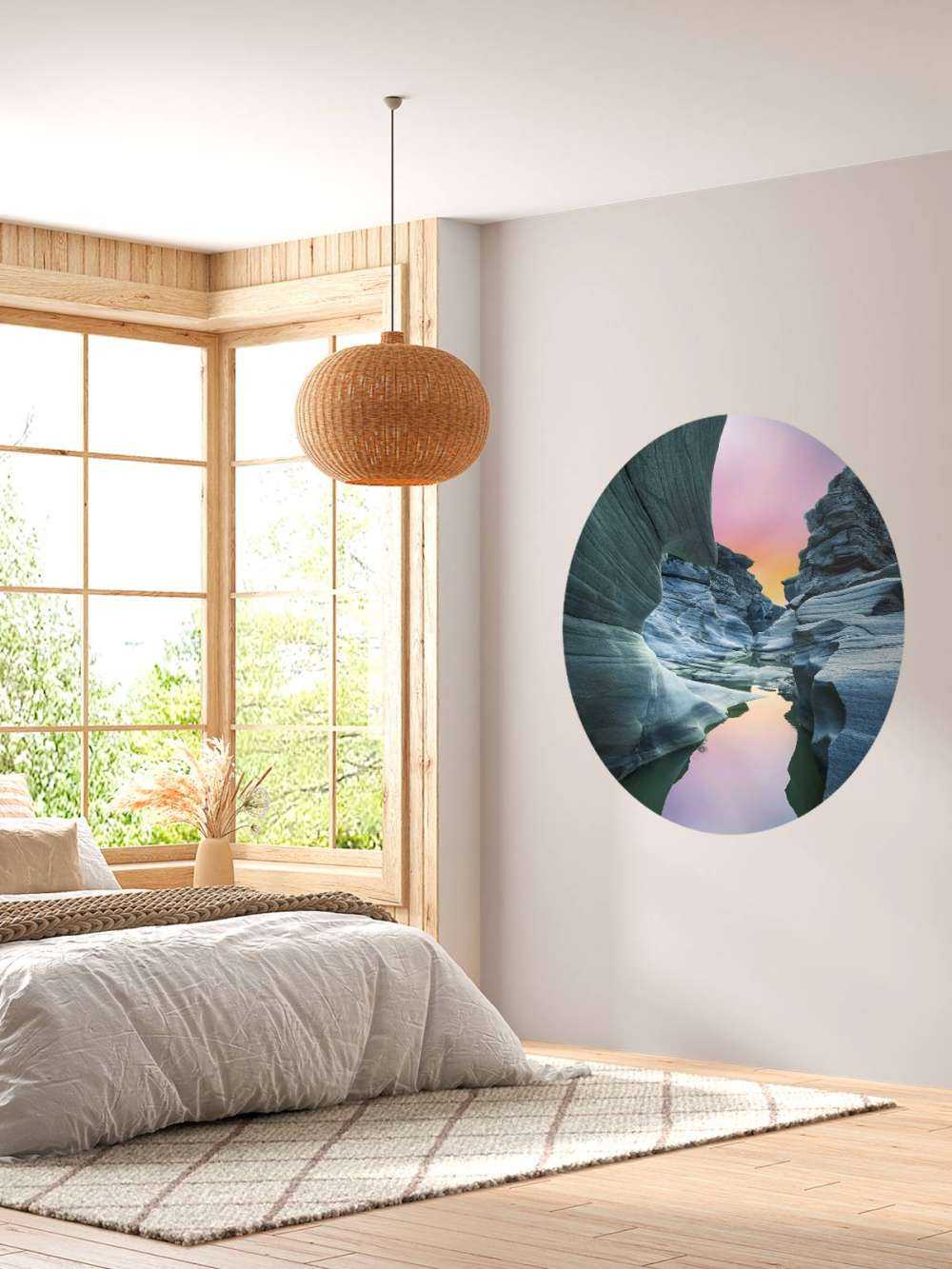 Cave with coloured sky