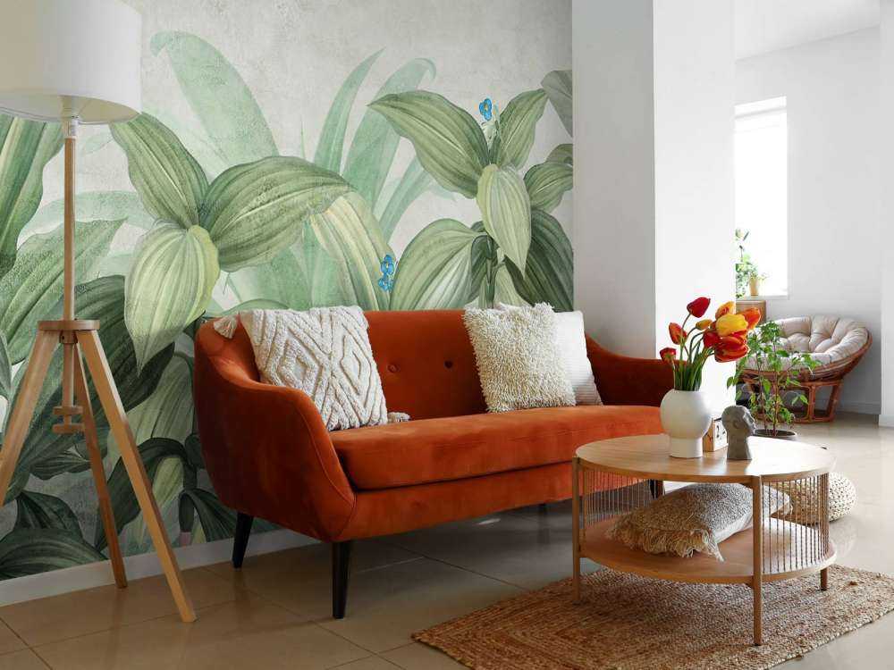 Motley grass with flowers