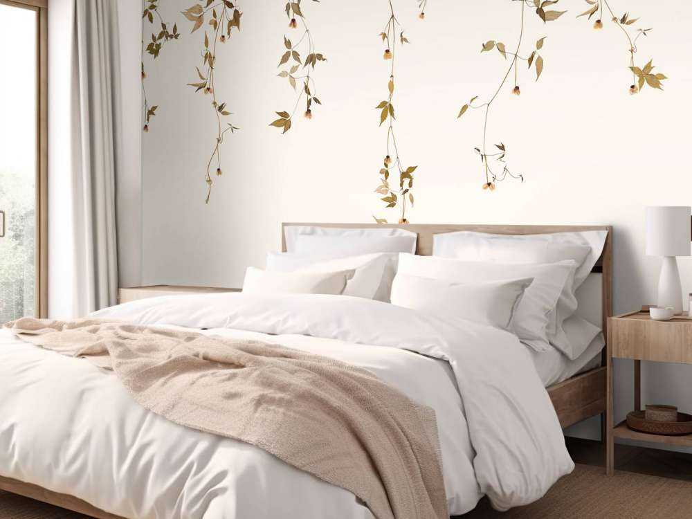 Clematis vine with flowers