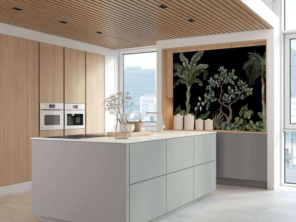 Trees with dark background