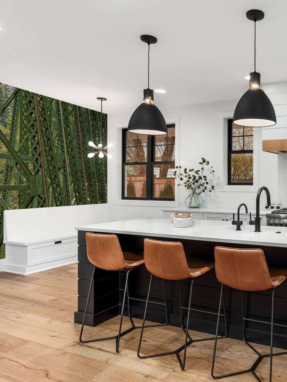 Steel structure old railway bridge