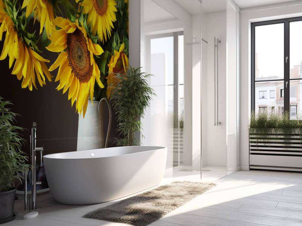 Sunflowers and berries