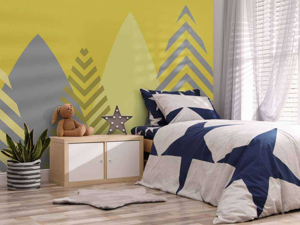 High mountains, yellow