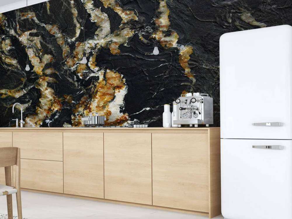 Black marble with light structure