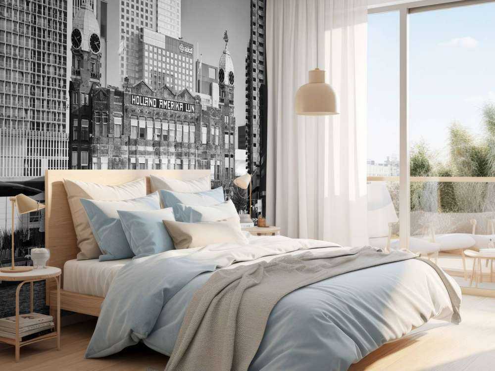 Hotel New York in black and white Rotterdam 