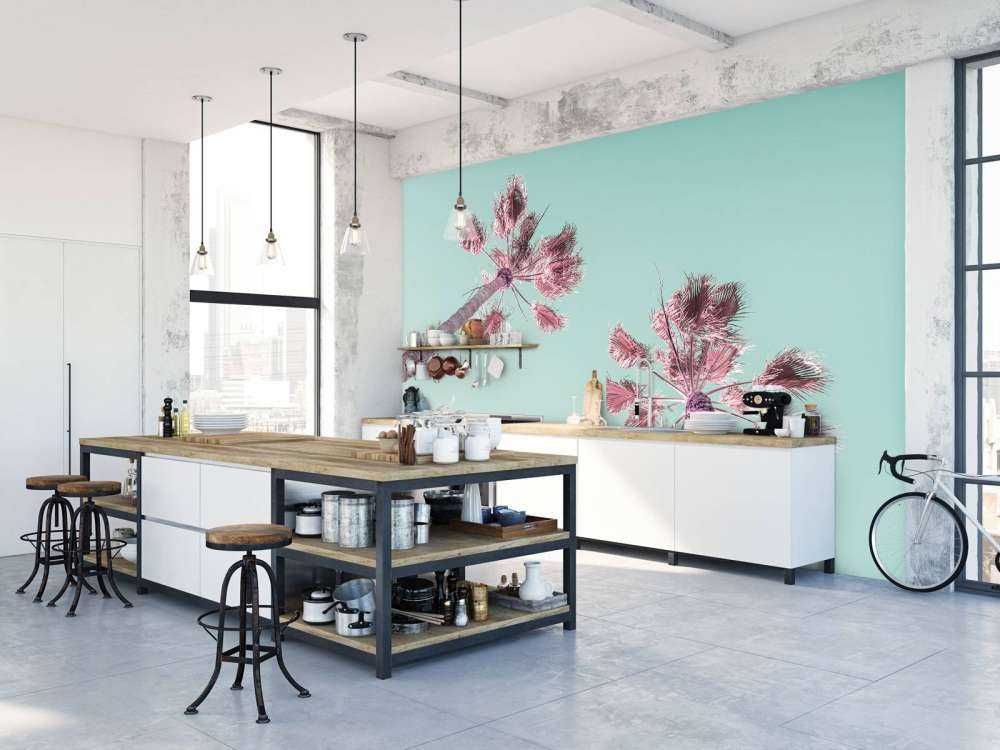 Palm trees during summer