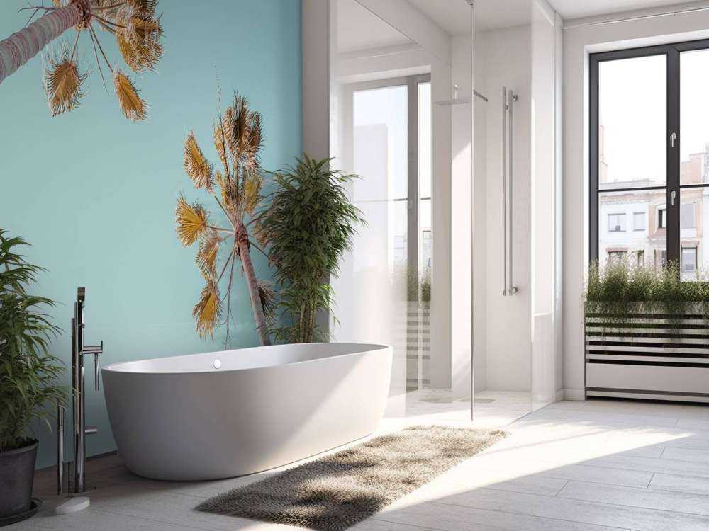 Palm trees with blue sky