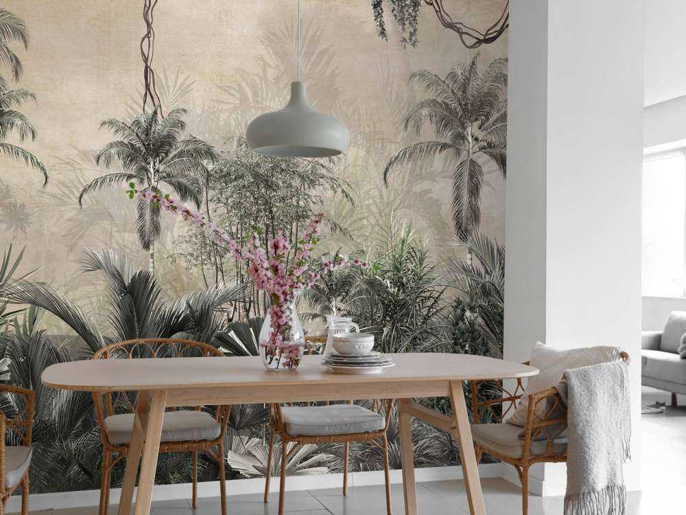 Tropical forest in mist